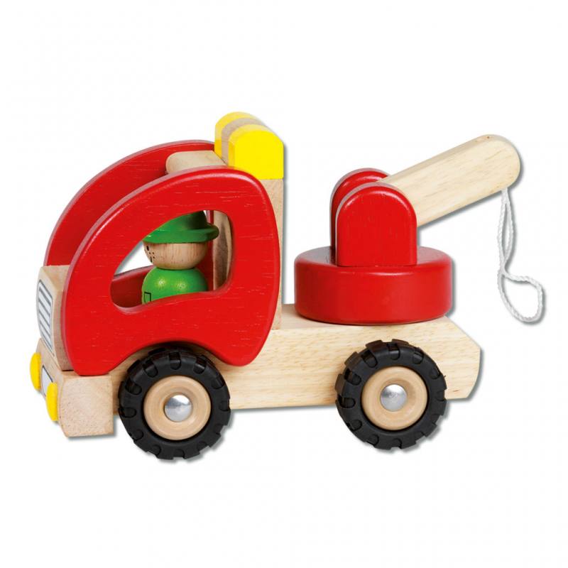 Holzauto Abschleppwagen